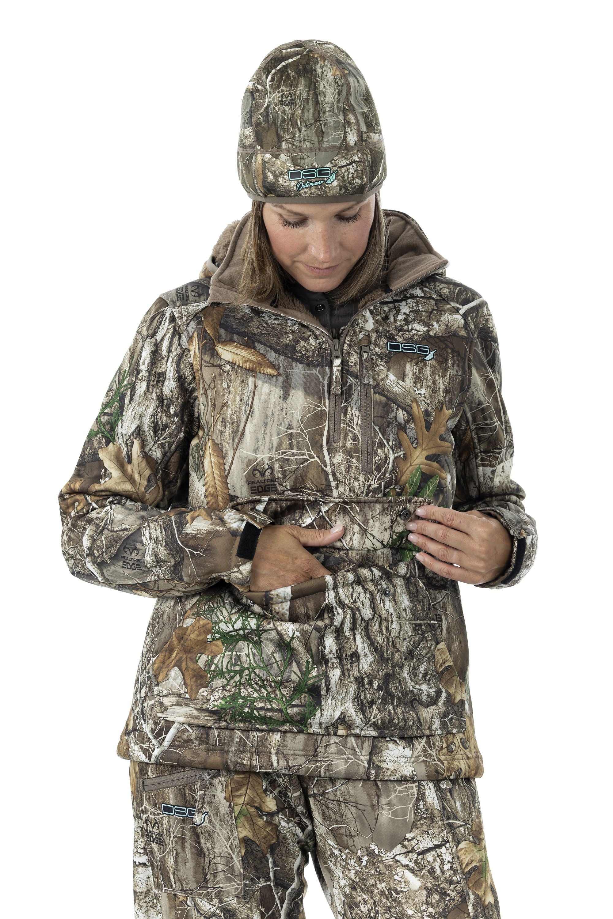 Veste polaire Realtree rose camouflage quart zip femme grand Veste polaire Realtree rose camouflage quart zip femme grand