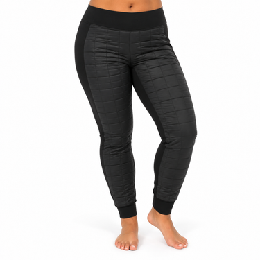 Hybrid Puffer Base Layer Pants with Quilted Insulated Panels